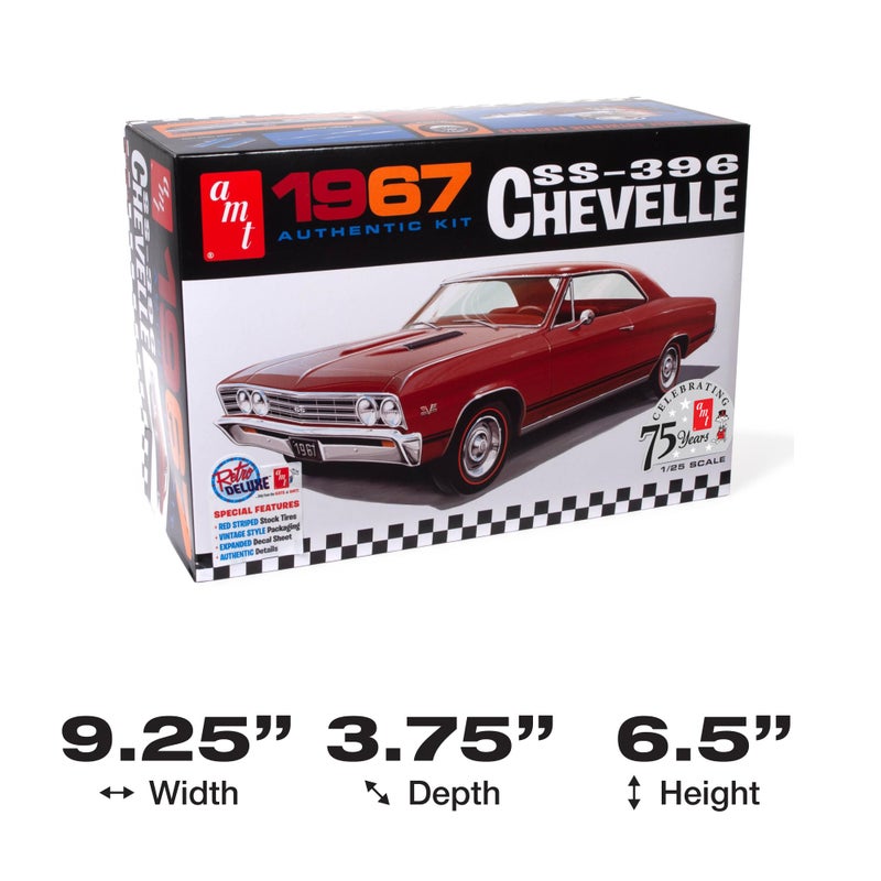 AMT 1967 Chevrolet Chevelle SS396 1:25 Scale Model Kit - Image 5