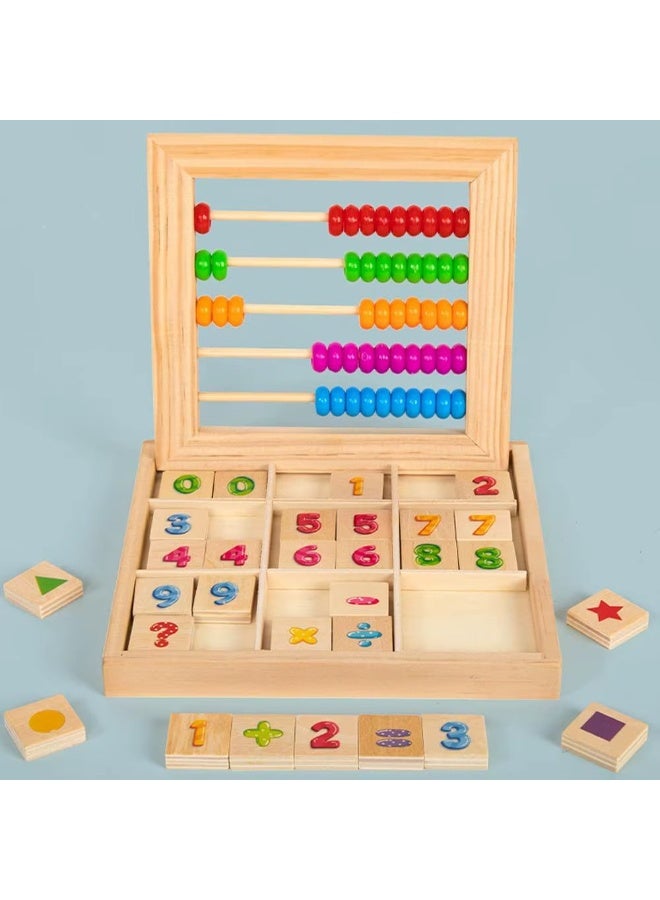 Wooden Abacus, Abacus for Wooden Bead Toy 2 in 1 Rainbow Abacus Learning and Education Toys Math Learning Toys Preschool Toys - Image 2