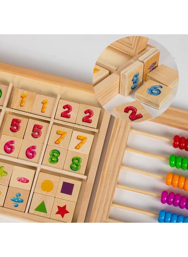 Wooden Abacus, Abacus for Wooden Bead Toy 2 in 1 Rainbow Abacus Learning and Education Toys Math Learning Toys Preschool Toys - Image 4