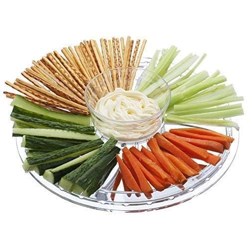 HOMETIC Multi-Purpose 6-in-1 Multi-Function Cake Stand & Serving Platter with Dome Lid - Multi-Purpose Platter for Cakes, Salads, Snacks, Desserts, And More - BPA Free - Image 5