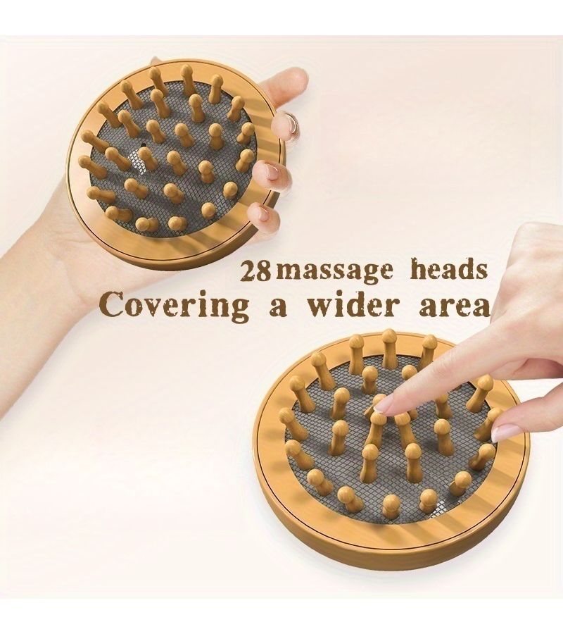 Plastic Massage Brush For Body 28 Nodes Head Scalp Arm Relaxation Ergonomic Handle - Image 5