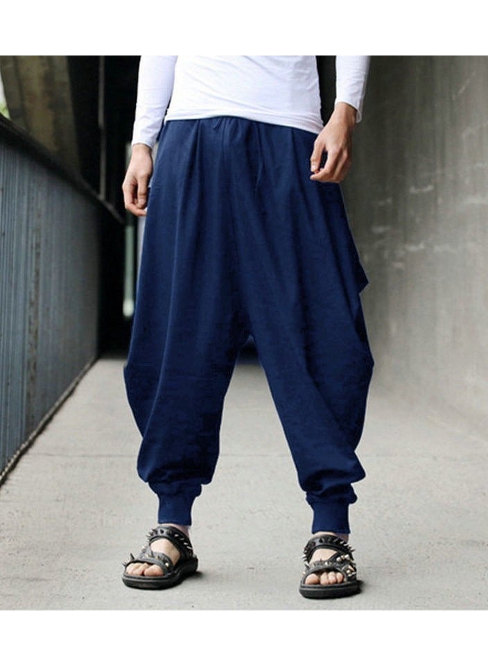 general Solid Vintage Harem Pants Navy Blue - Image 1
