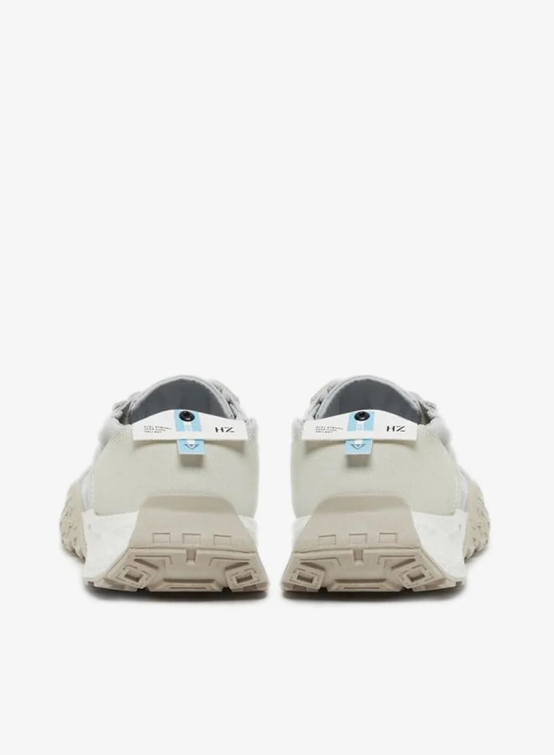 Take Two Grey Women Printed Panel Stretch-Lace Sneakers for Women | Best Price UAE