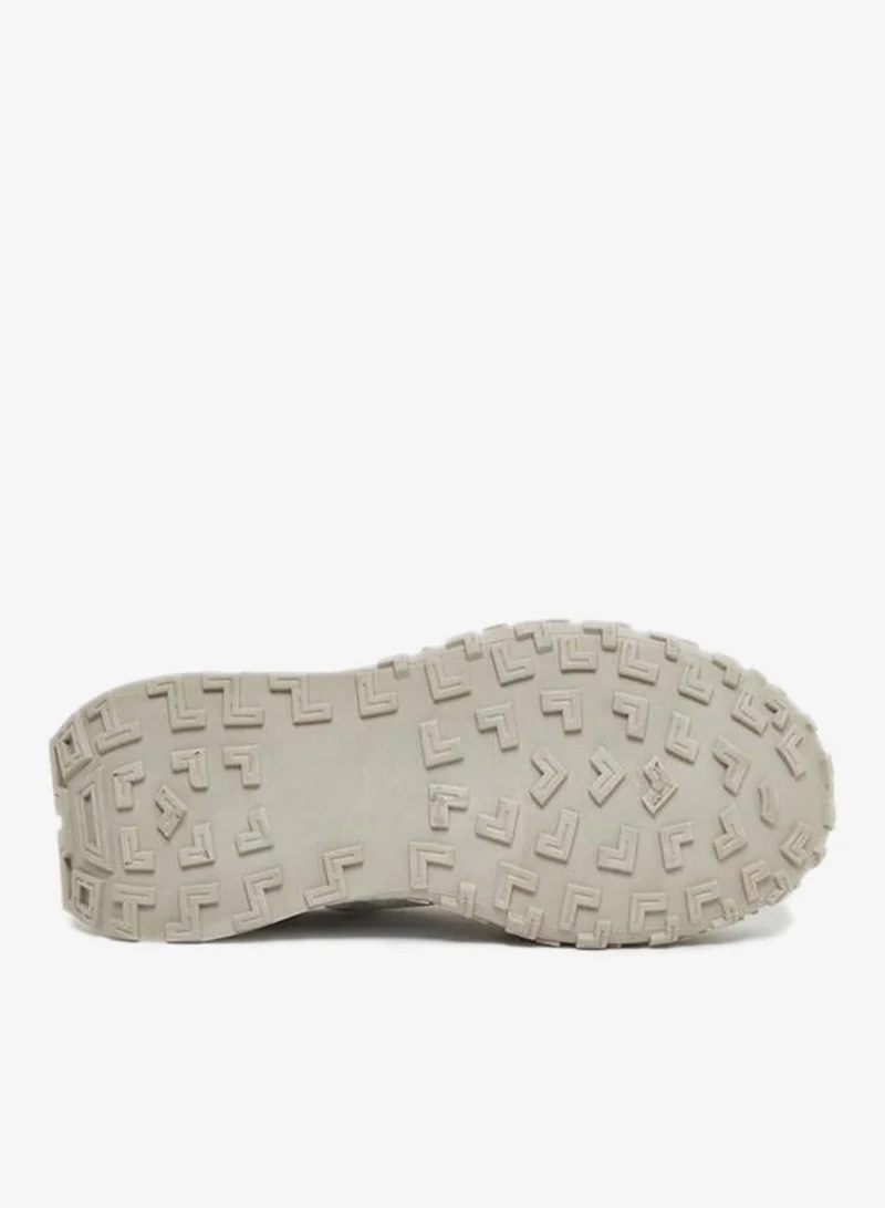 Take Two Grey Women Printed Panel Stretch-Lace Sneakers for Women | Best Price UAE