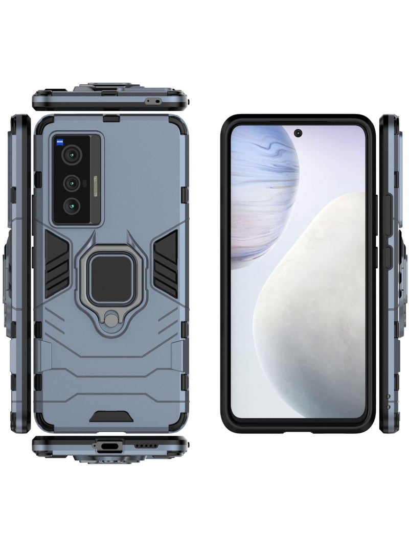 Loquat Blue protective cover with ring bracket For Vivo  - Image 2