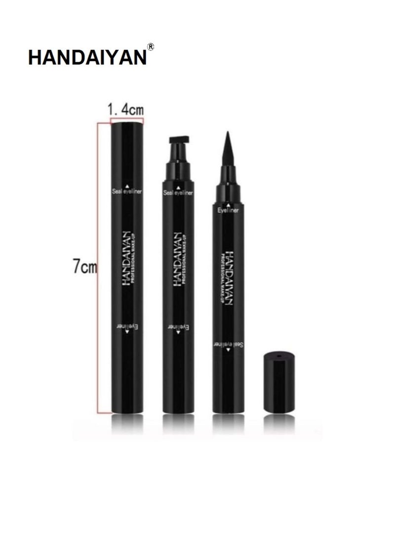 هاندايان قلم محدد العيون السائل ستامب أسود غامق - Image 4
