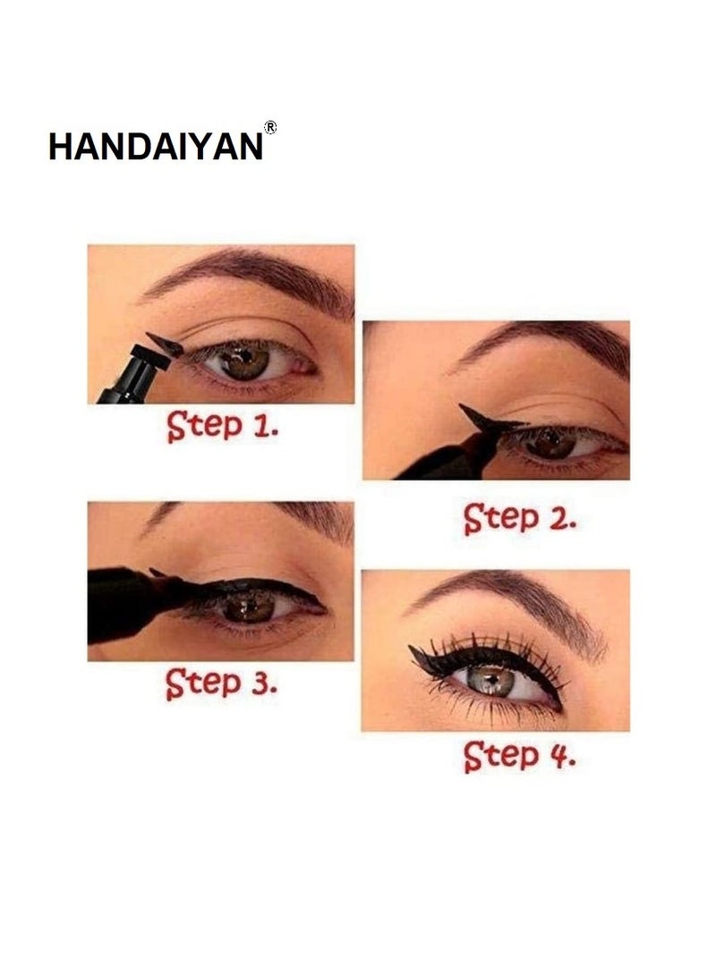 هاندايان قلم محدد العيون السائل ستامب أسود غامق - Image 2