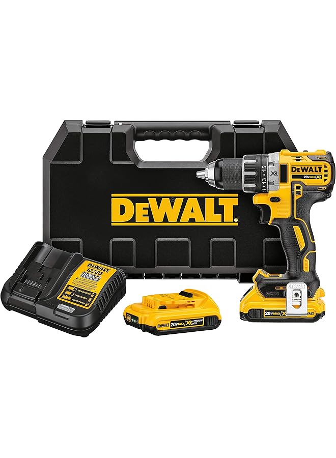 DEWALT Brushless Compact Drill Driver Kit Yellow Black Dcd791D2 Gb - Image 2