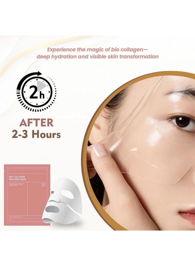 LA NEELJA Face Mask Overnight Bio Collagen Face Mask Bio Collagen Mask Hydrating Overnight Hydrogel Mask Pore (3Pcs) - Image 3