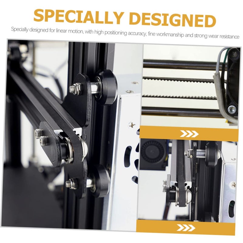 Black 2pcs Printer Timing Belt 76 5x0 6cm Open Belt Copper Buckle Linear Motion Accessory - Image 4
