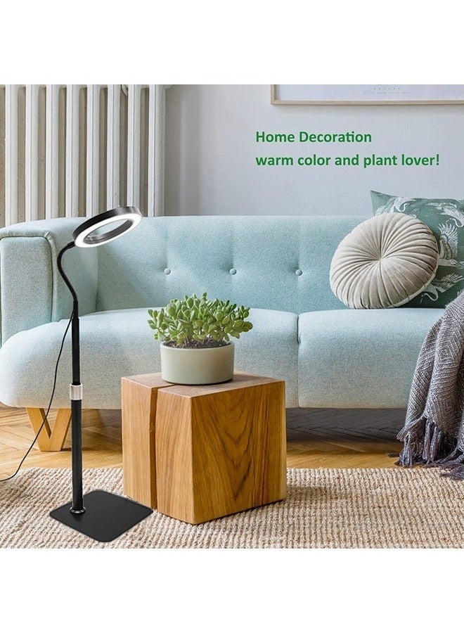 والالا تنمو ضوء للنباتات الداخلية الطيف الكامل LED مصباح النبات مع حامل مرن معقوفة ارتفاع قابل للتعديل 8/9/12H مؤقت تلقائي 3 ألوان الطيف مصباح الشمس للنباتات - Image 2