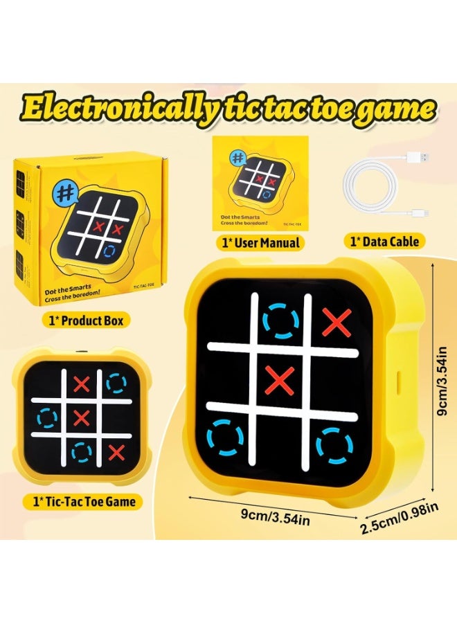 سولومي وحدة تحكم ألعاب ألغاز إلكترونية محمولة 3 في 1، لعبة تيك تاك تو بولت، ألعاب تيك تاك للسفر، ألعاب فيدجيت للأطفال والكبار، ألعاب سفر تعليمية، لعبة عائلية لتحسين الذاكرة والتركيز - Image 5
