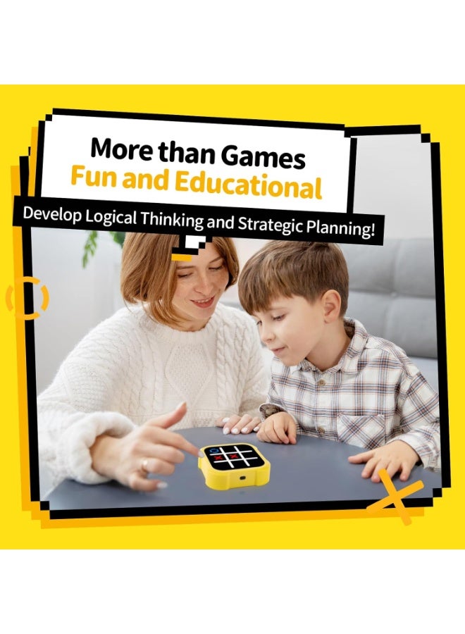 سولومي وحدة تحكم ألعاب ألغاز إلكترونية محمولة 3 في 1، لعبة تيك تاك تو بولت، ألعاب تيك تاك للسفر، ألعاب فيدجيت للأطفال والكبار، ألعاب سفر تعليمية، لعبة عائلية لتحسين الذاكرة والتركيز - Image 4
