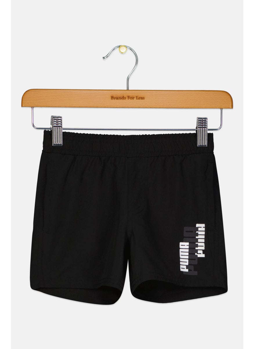 PUMA Toddlers Boy Brand Logo Shorts, Black  - Image 1