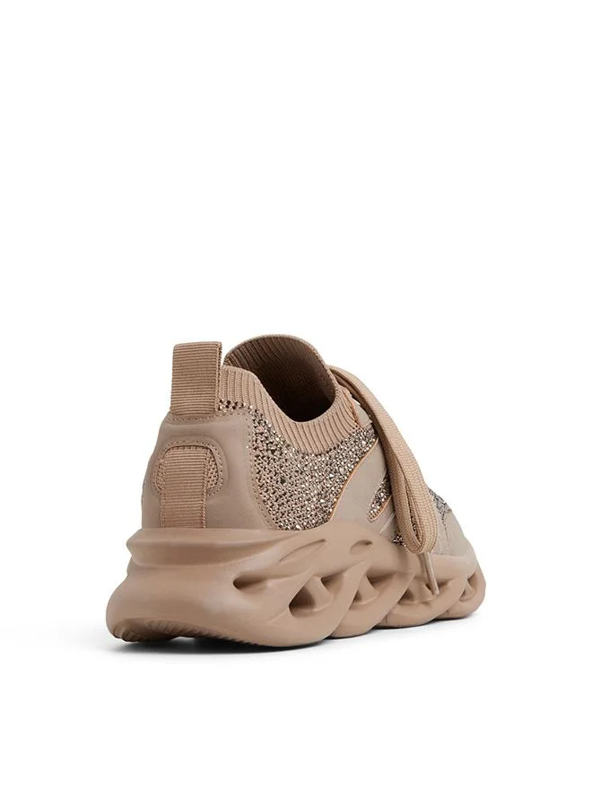 Call it Spring Syma Ladies Beige Low Top Sneaker