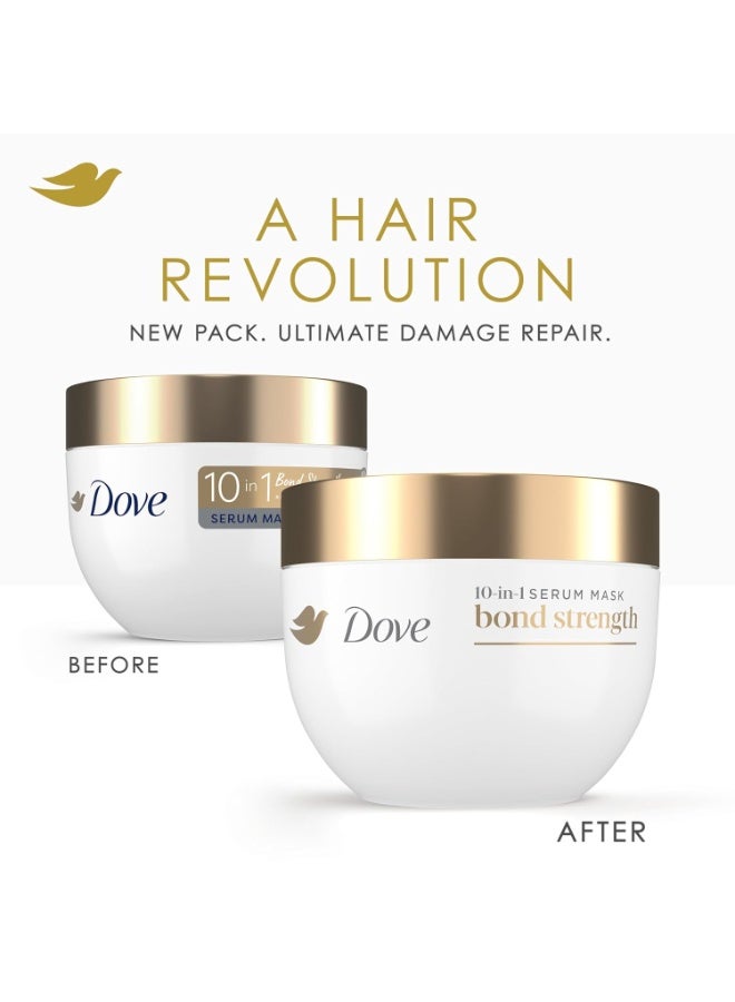 Dove قناع سيروم دوف هير بوند سترينث 10 في 1 للشعر التالف كيميائيًا بتقنية العناية بالبروتين الحيوي بالإضافة إلى مركب الببتيد 9.2 أونصة سائلة. - Image 4