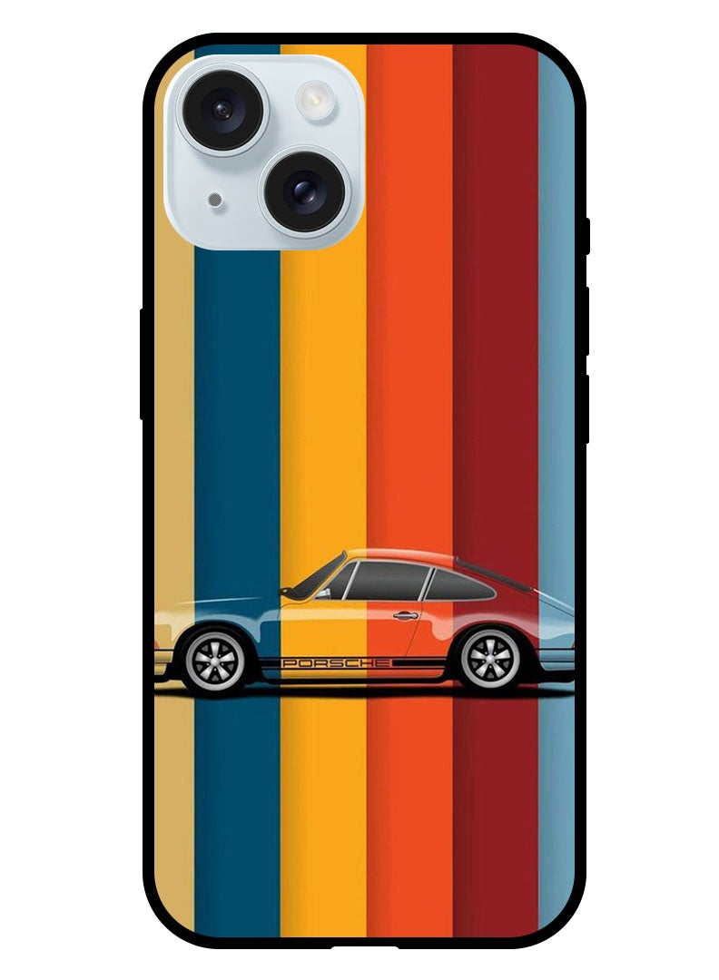 Theodor Protective Case Anti Scratch Shock Proof Bumper Cover For iPhone 15 Plus Vintage Porche - Image 1