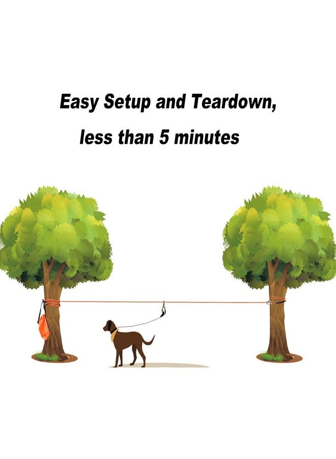 XiaZ Dog Tie Out Cable for Camping, 50ft Portable Overhead Trolley System for Dogs up to 200lbs，Dog Lead for Yard, Camping, Parks, Outdoor Events,5 min Set-up - Image 5