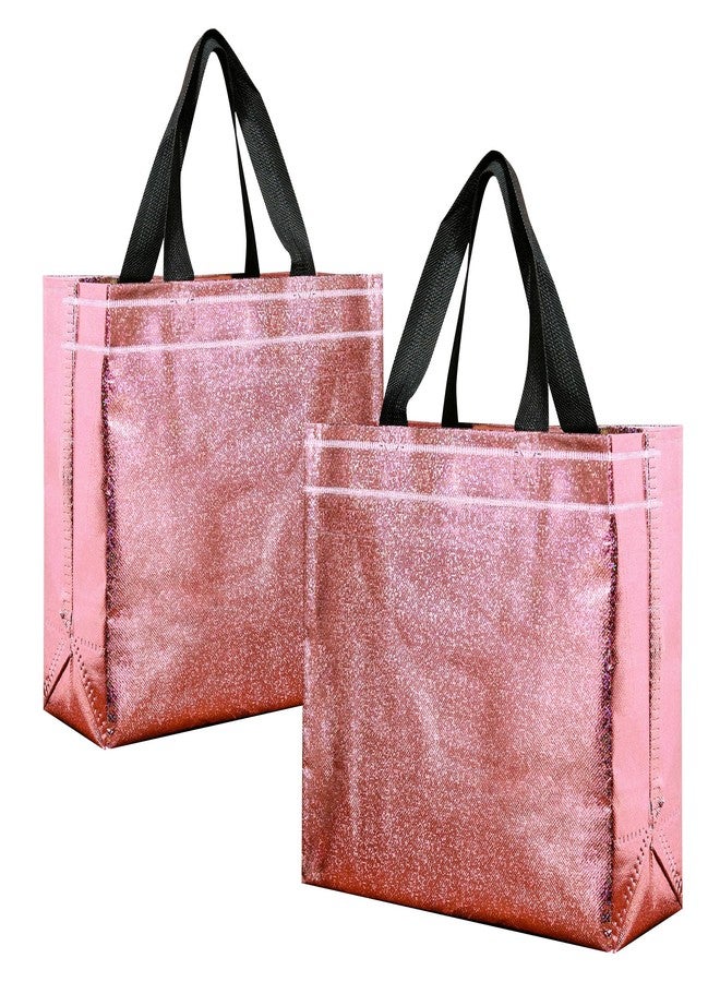 little PANDA Wedding Return Gift Bag Grocery Shopping carry Bags, Canvas, Rosegold (XL, Pack of 10 Rosegold Bags) - Image 1
