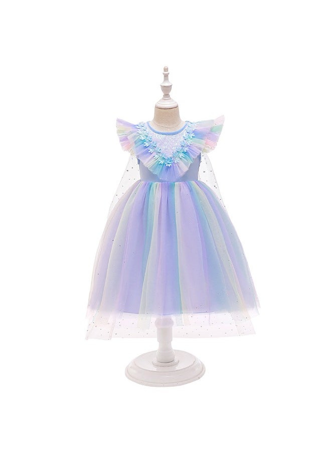 fashionhome - Classic Princess Unicorn Dress up Cosplay Costume for Girls Kids Costumes Children Party Birthday Fancy Gown Toddler Baby Girl Summer Clothes Dresses - Image 1
