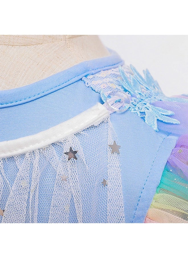 fashionhome - Classic Princess Unicorn Dress up Cosplay Costume for Girls Kids Costumes Children Party Birthday Fancy Gown Toddler Baby Girl Summer Clothes Dresses - Image 1