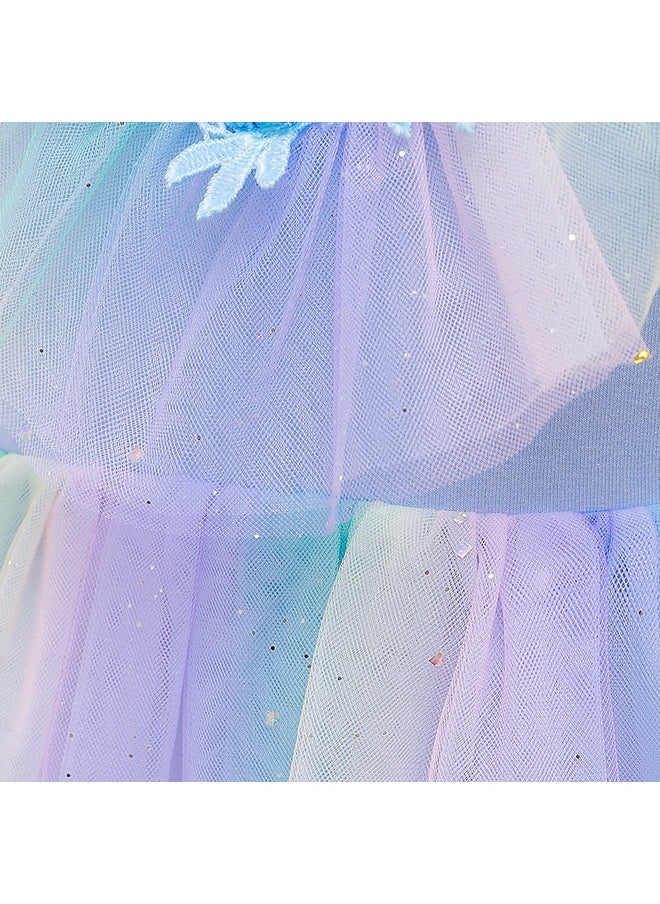 fashionhome - Classic Princess Unicorn Dress up Cosplay Costume for Girls Kids Costumes Children Party Birthday Fancy Gown Toddler Baby Girl Summer Clothes Dresses - Image 1