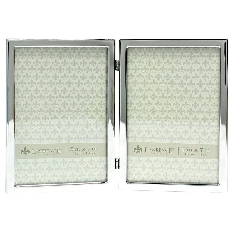 Lawrence Frames Metal Frame, Standard, Silver, 5x7 Double - Image 1