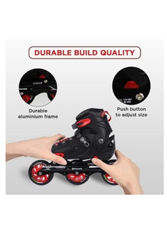ENDLESS  EL1033 Inline Adjustable Skates Medium Size 34 EUR (UK 1.5) - 38 EUR (UK 5) for 6 to 12 Years | Aluminium Chassis and 100 mm PU Three Wheels | With ABEC 9 Bearings | Indoor and Outdoor  - Image 4