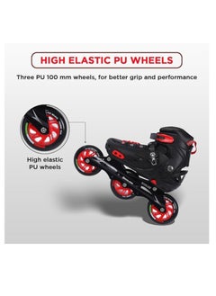 ENDLESS  EL1033 Inline Adjustable Skates Medium Size 34 EUR (UK 1.5) - 38 EUR (UK 5) for 6 to 12 Years | Aluminium Chassis and 100 mm PU Three Wheels | With ABEC 9 Bearings | Indoor and Outdoor  - Image 5