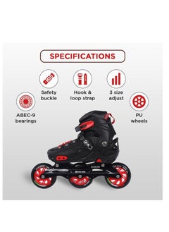 ENDLESS  EL1033 Inline Adjustable Skates Medium Size 34 EUR (UK 1.5) - 38 EUR (UK 5) for 6 to 12 Years | Aluminium Chassis and 100 mm PU Three Wheels | With ABEC 9 Bearings | Indoor and Outdoor  - Image 3