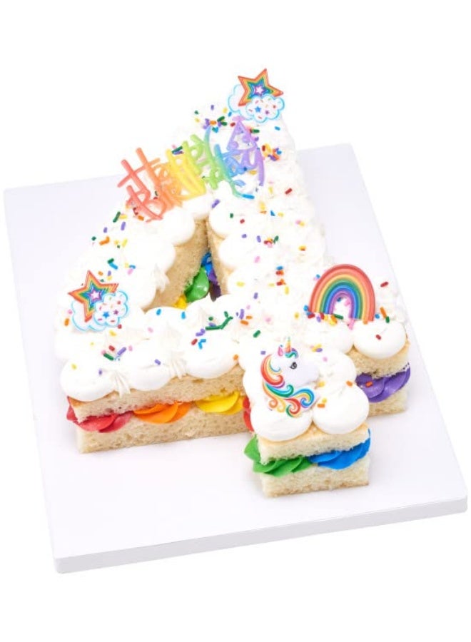 DecoPac DECOPAC Rainbow Unicorn Rings, Cupcake Decorations, Magical Food Safe Cake Toppers â€“ 24 Pack, Multicolor  - Image 4