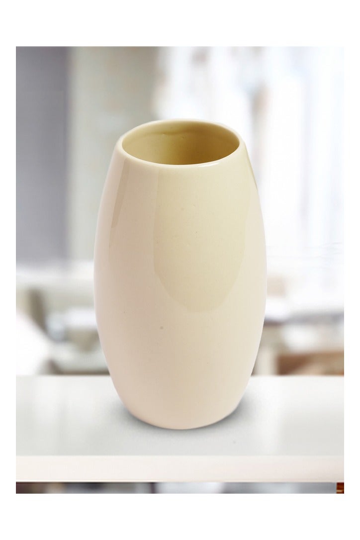 داش وتوين مزهرية سيراميك بيضاء - Image 1