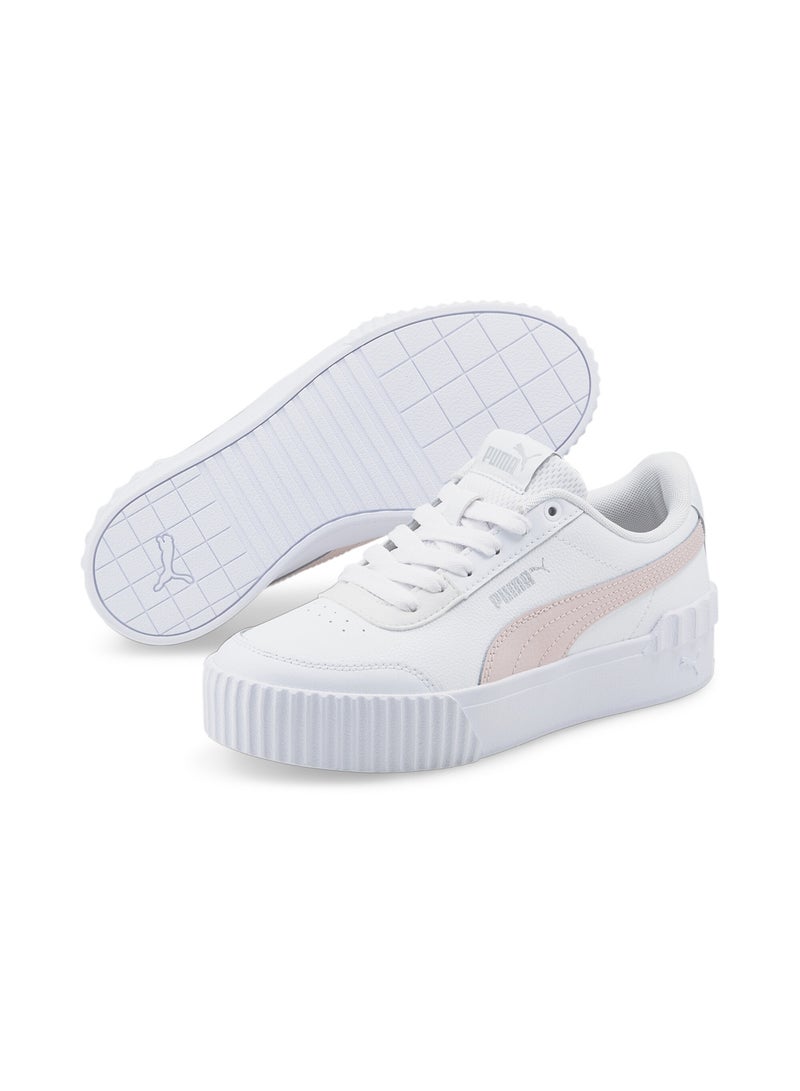 PUMA Carina Lift Girls White Trainers  - Image 2