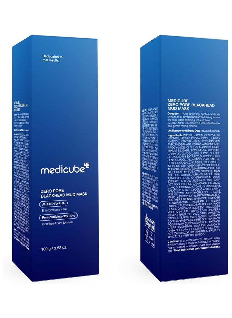 Medicube Zero Pore Blackhead Mud Facial Mask - Skin Cooling & Pore Tightening - 3 Minute Quick Dry Formula with AHA, BHA, PHA, and Pore-Purifying Clay - Korean Face Mask 3.52 oz  - Image 5
