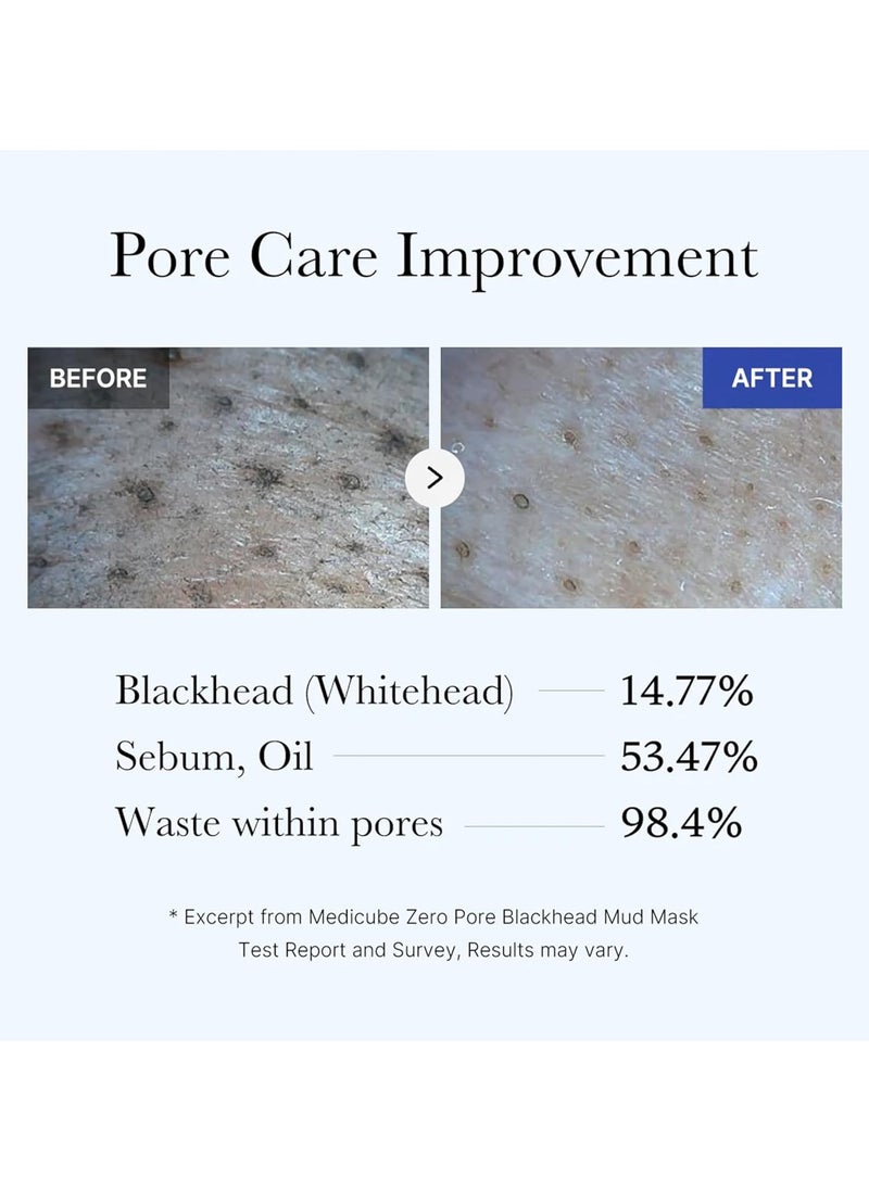 Medicube Zero Pore Blackhead Mud Facial Mask - Skin Cooling & Pore Tightening - 3 Minute Quick Dry Formula with AHA, BHA, PHA, and Pore-Purifying Clay - Korean Face Mask 3.52 oz  - Image 4