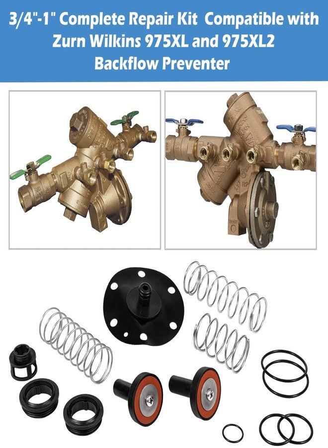 Sunluway 3/4"-1" Backflow Preventer Complete Repair Kit Compatible with Zurn Wilkins 975XL and 975XL2 Backflow Preventer Repair, for Wilkins 975XL Repair Kit - Image 2