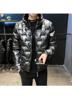 Generic Winter Padded Jacket Men Korean Trendy Thickened Casual Collar Silver  - Image 5