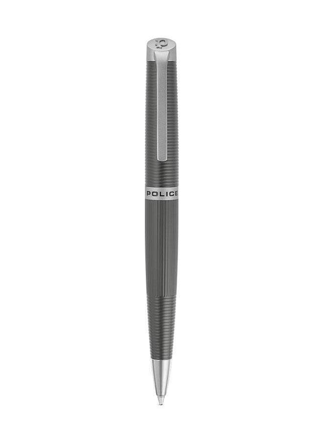 POLICE Candara Grey With Stainless Steel Trims Medium Drill Point Gents Pen  - Image 4