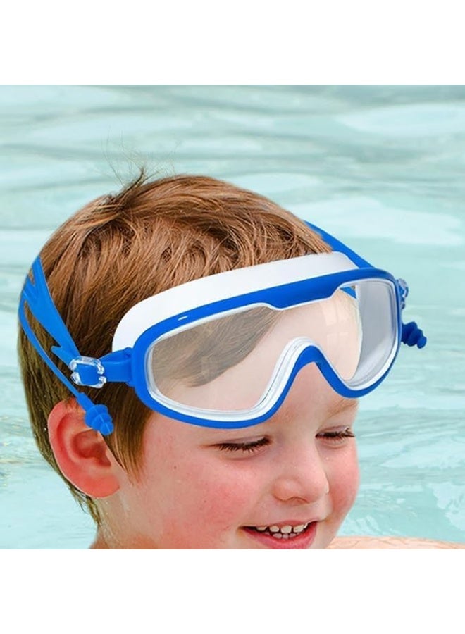نظارات سباحة ، حماية من الأشعة فوق البنفسجية ، لا تسرب المياه ، تصميم جسر الأنف، ملاءمة مريحة، حزام نظارات قابل للتعديل للأولاد والبنات ( متعدد الألوان ) - Image 1