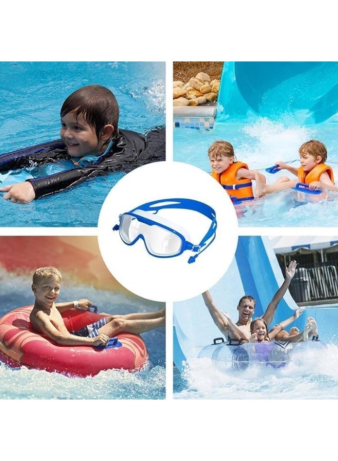 نظارات سباحة ، حماية من الأشعة فوق البنفسجية ، لا تسرب المياه ، تصميم جسر الأنف، ملاءمة مريحة، حزام نظارات قابل للتعديل للأولاد والبنات ( متعدد الألوان ) - Image 5