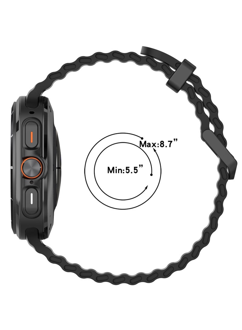 Samsung Galaxy Watch Ultra 47mm Soft Silicone Replacement Strap - High Quality, Lightweight, Stylish & Durable - Easy Installation - Replacement Strap for Samsung Galaxy Watch Ultra 47mm - Image 3