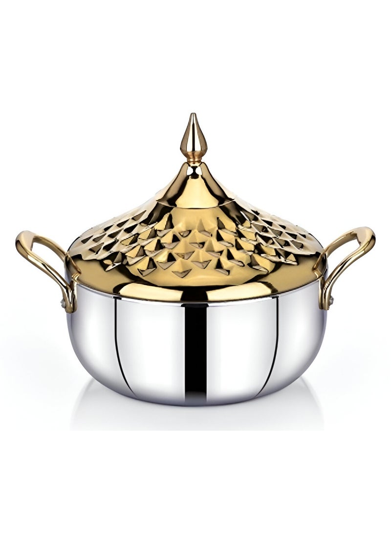 Homemaker ALIA Hotpot 3500ML Gold – Premium Stainless Steel Hot Pot for Cooking, Serving, and Steaming – Elegant Gold Finish for Hotpot Lovers