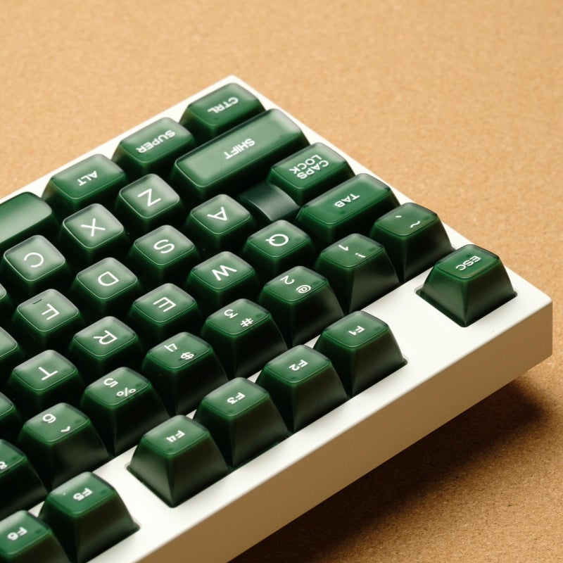 REDQIN ULTRAEQUIP Emerald Jade Keycaps 142 Keys Double Shot PBT Keycaps RSA Profile, Translucent Green Shine Through, Custom Set for ISO ANSI 60, 75, 80, 95, 100% Mechanical Keyboard - Image 4