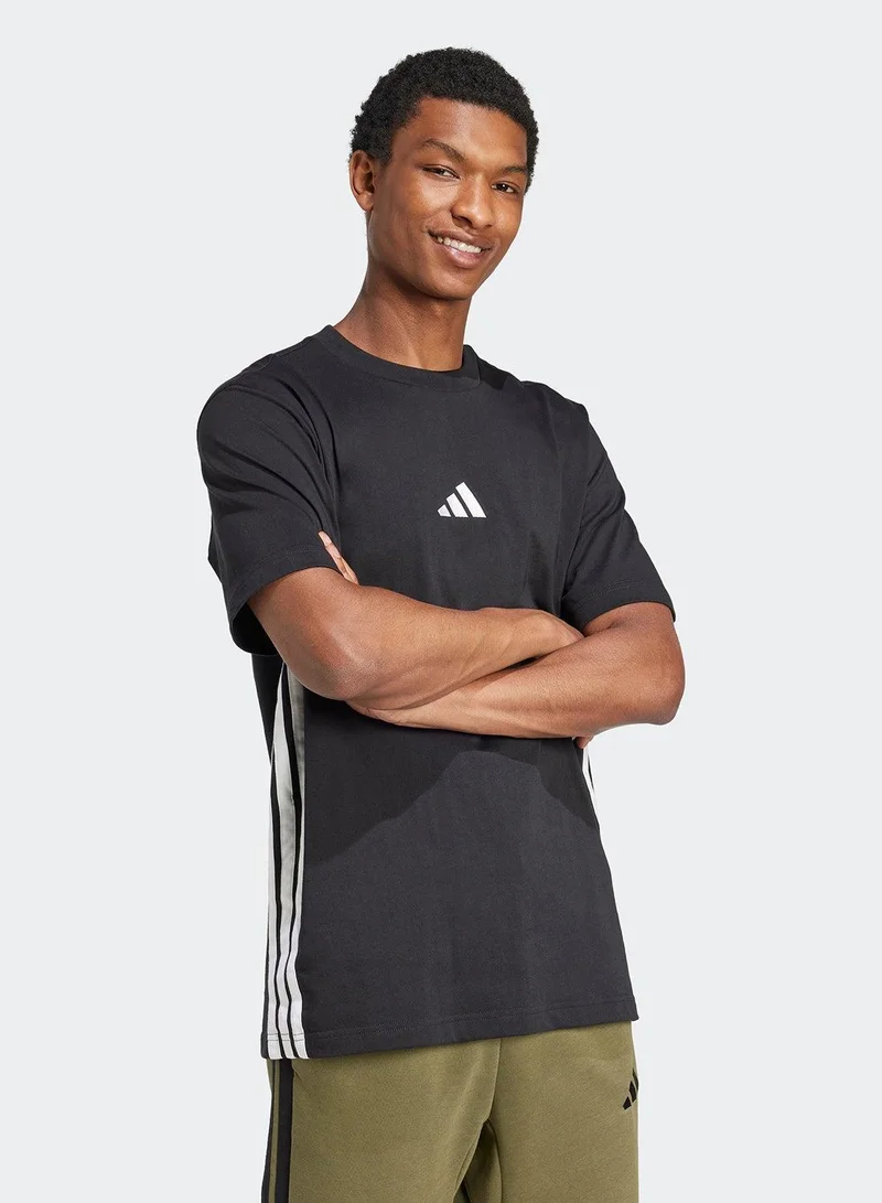 Adidas M 3S Sj T Black Training T-Shirts For Men XS