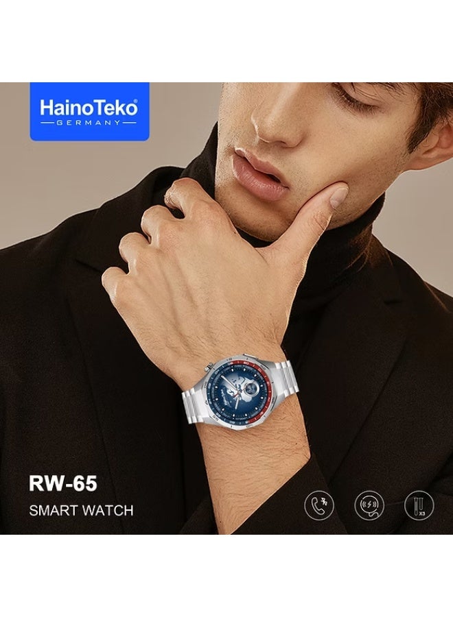 هينو تيكو Haino Teko RW-65 ساعة ذكية بشاشه أمولد مقاومة للماء IP68 مع قياسات طبية(اسود ) - Image 2