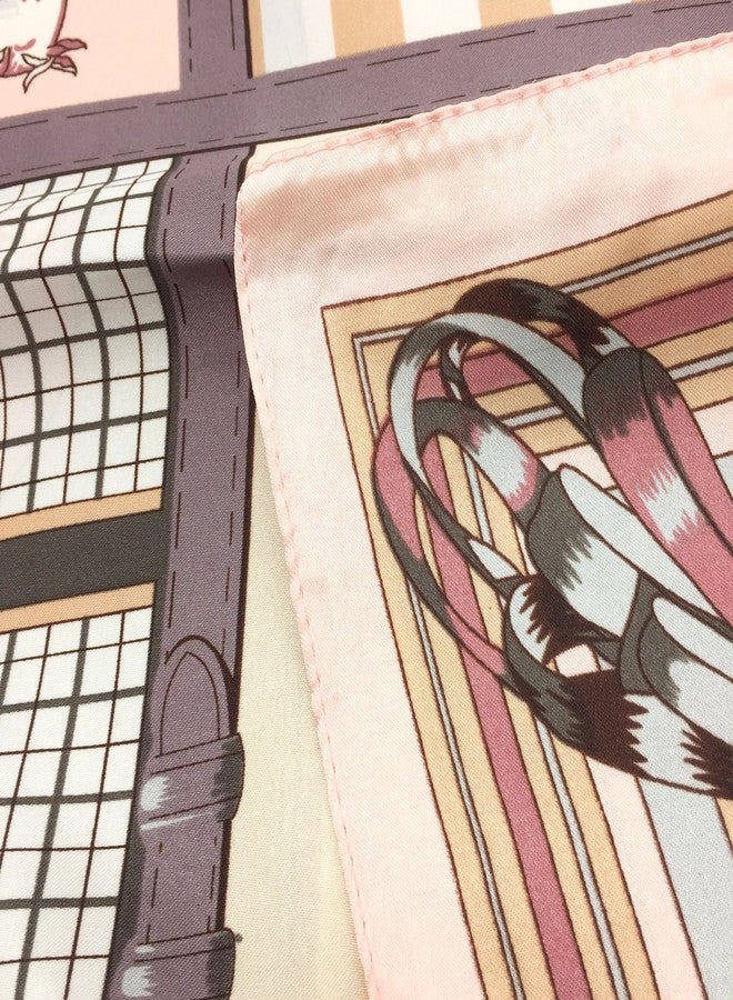 YOUR SMILE Silk Like Scarf Women's Fashion Pattern Large Square Satin Headscarf,Horse,Lattice - Image 5