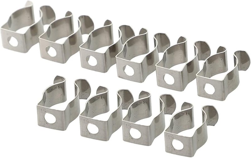 مشابك أدوات فولاذ المنغنيز الربيعية 10 قطع حامل أدوات تيري متين لتنظيم تخزين المرآب 12 مم - Image 1