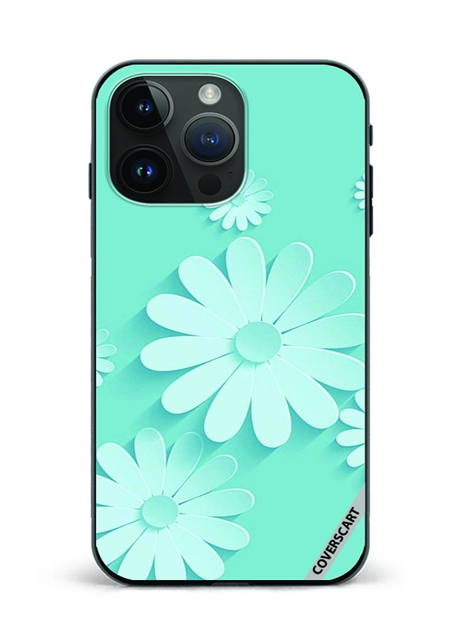 COVERSCART Protective Case Cover For Apple iPhone 12 Pro Max Flowers Design Green