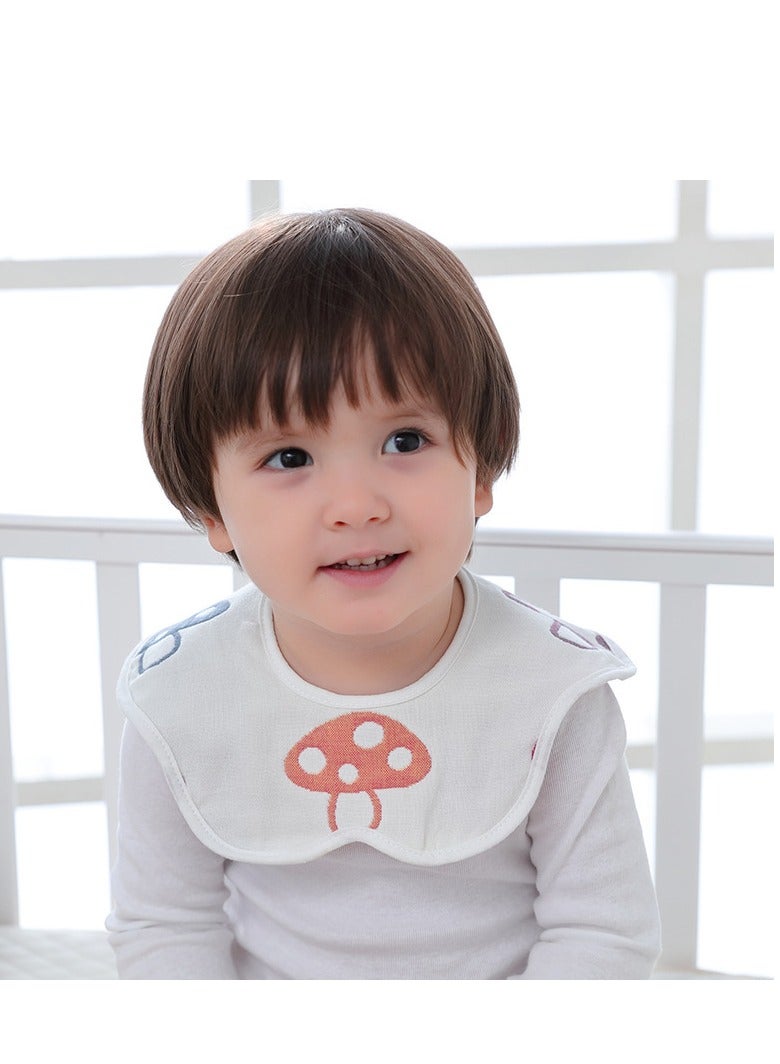 Bib Baby petal waterproof cotton bib children's saliva towel - Image 2