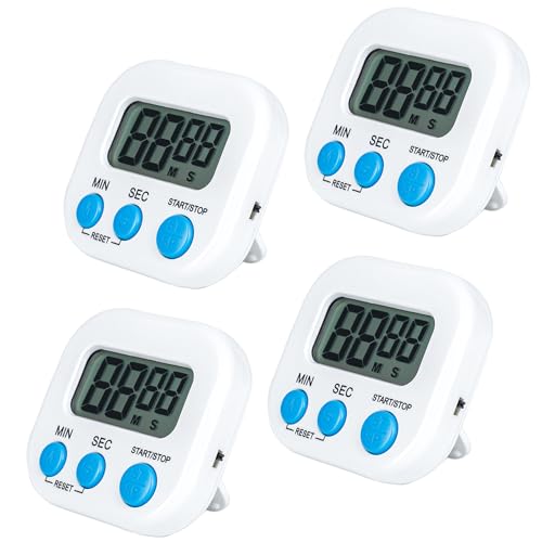 Eggssentials Pack of 4 - Kitchen Timer with Big Digital Numbers and Loud Alarm - Kitchen Timers for Cooking, Classroom for Kids, Gym, Yoga, Office. - Image 1